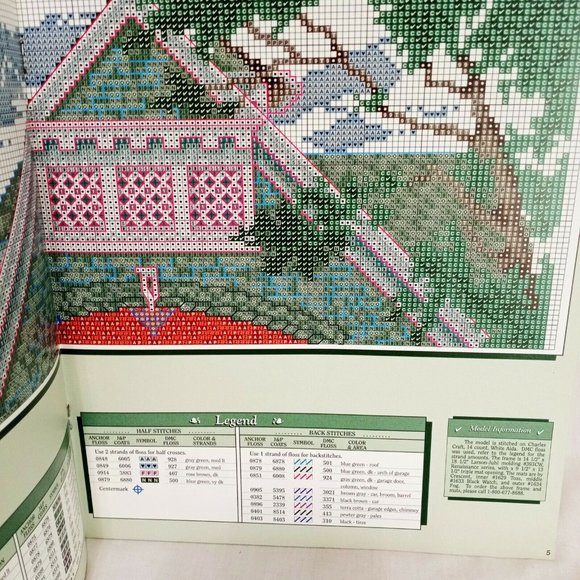 Carriage House Cross Stitch Leaflet Book Color Charts 20506 1992 Car Garage - Picture 4 of 6
